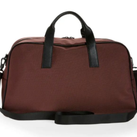 TED BAKER Legally Nylon Holdall Duffle Bag 20x12x9' MSRP$259 Oxblood GreatReview - Picture 7 of 9